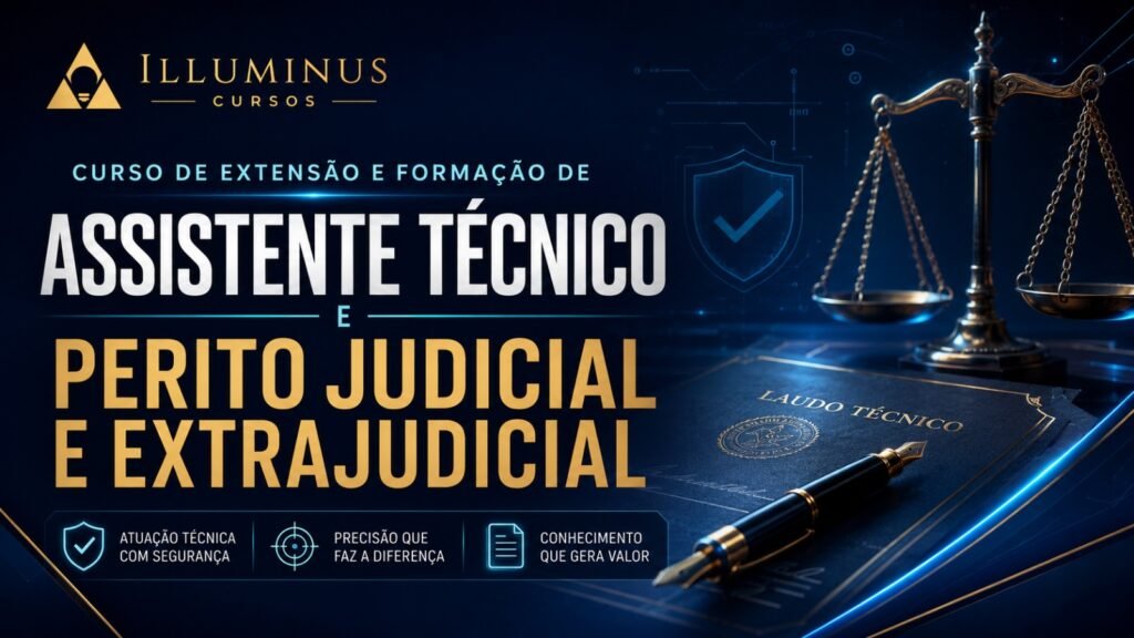 Curso de Extensão e Formação de Assistente Técnico e Perito Judicial e Extrajudicial.