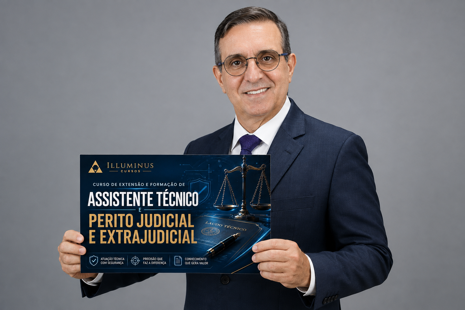 Itacir Flores, coordenador do Curso de Extensão e Formação de Assistente Técnico e Perito Judicial e Extrajudicial.